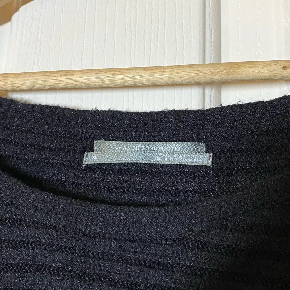 Anthropologie Oversized Slouchy Knit Pullover Sweater Chunky Asymmetric Size XL - Picture 7 of 9